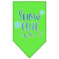 Mirage Pet Products Snow Cute Screen Print BandanaLime Green Large 66-421 LGLG